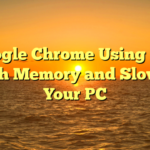 Google Chrome Using Too Much Memory and Slowing Your PC
